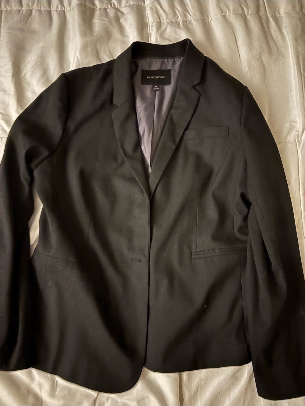 New wo tag Banana Republic women Black Blazer w stretch